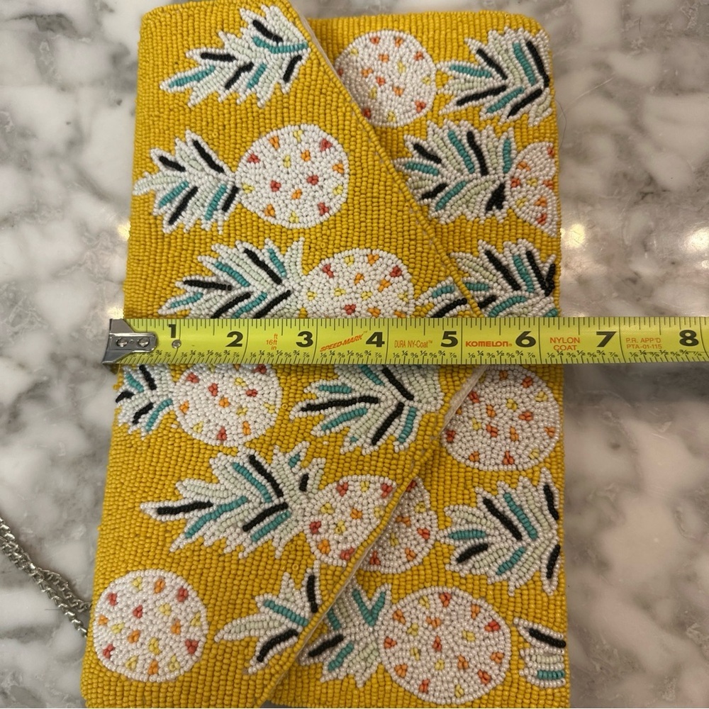 BEADED Boutique Summer Pineapple Bag Purse Chain Crossbody Handbag Tropical - Picture 7 of 8